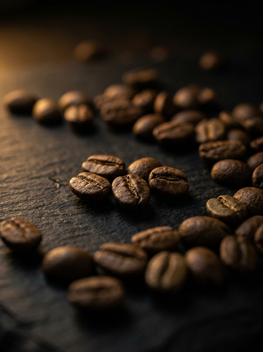 Raw coffee beans